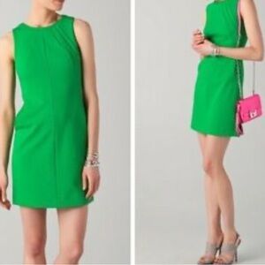 Diane Von Furstenberg Capreena Stretch Twill Sheath Dress Green 0